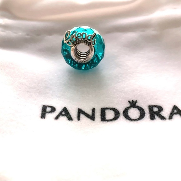 ANNUAL GIFT-AWAY OFFER: PANDORA Faceted Murano Glass Friendship Charm w/box - Picture 10 of 12